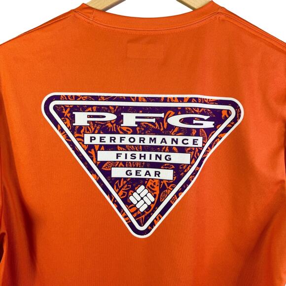 Columbia PFG Clemson Tigers Short Sleeve Performance Fishing Shirt Men's Small - Picture 4 of 10